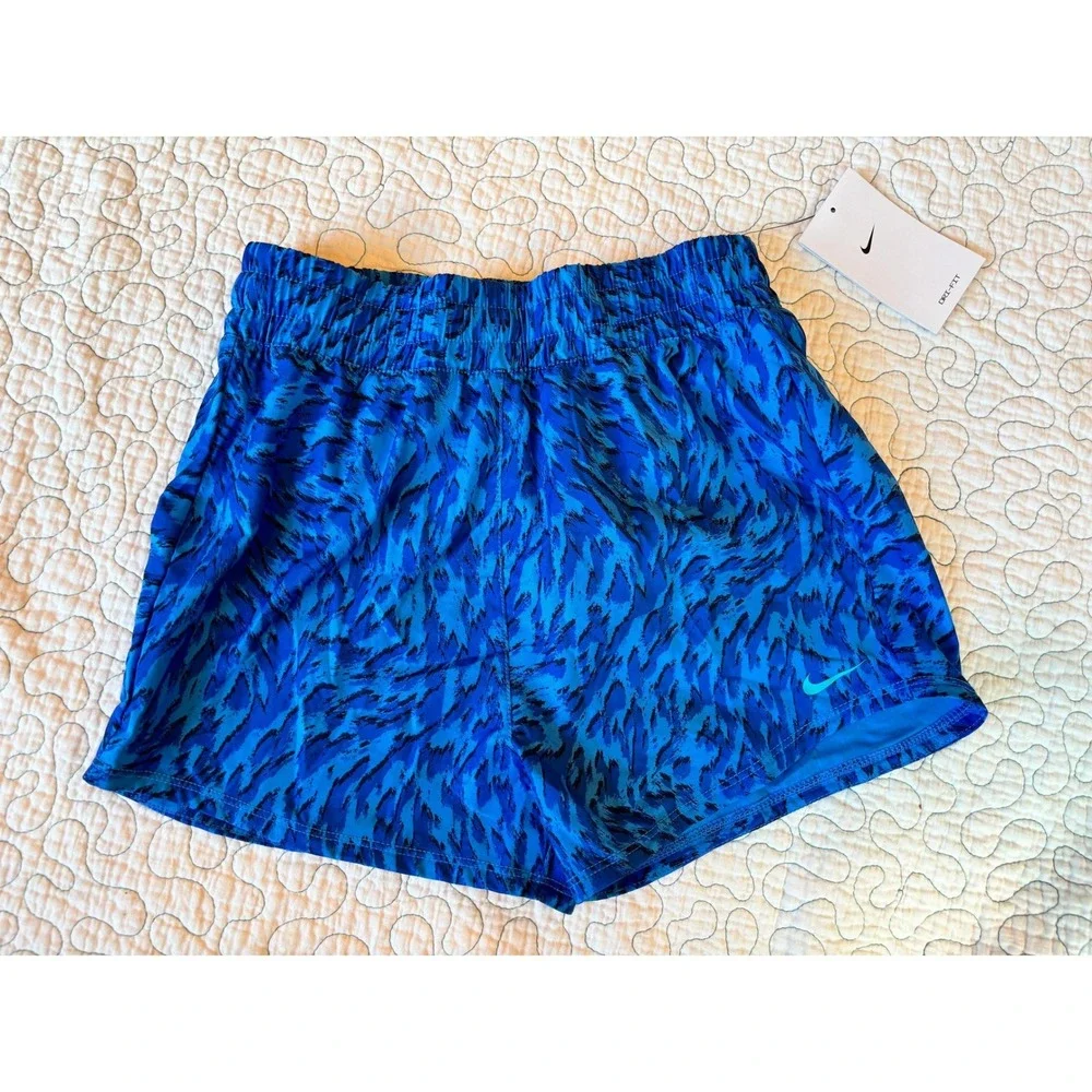 Nike One Girls Dri-FIT Blue  Training Shorts Size Medium‎
